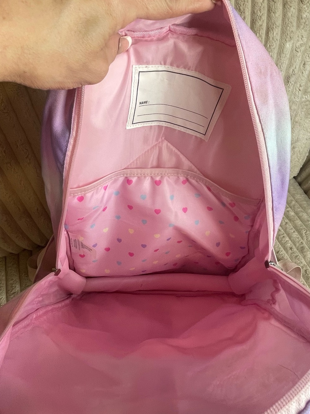 Justice Girls Iridescent Sequin Backpack Pink Pastel School Bookbag - Picture 8 of 8